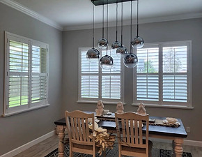 plantation shutters in the dining room 