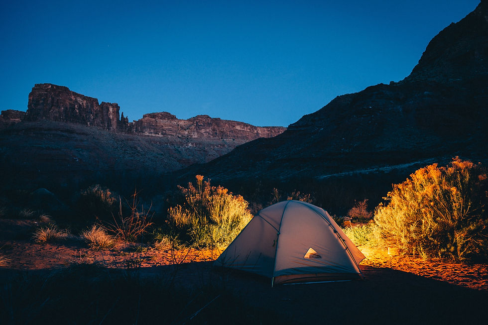 Nighttime Camping Scene