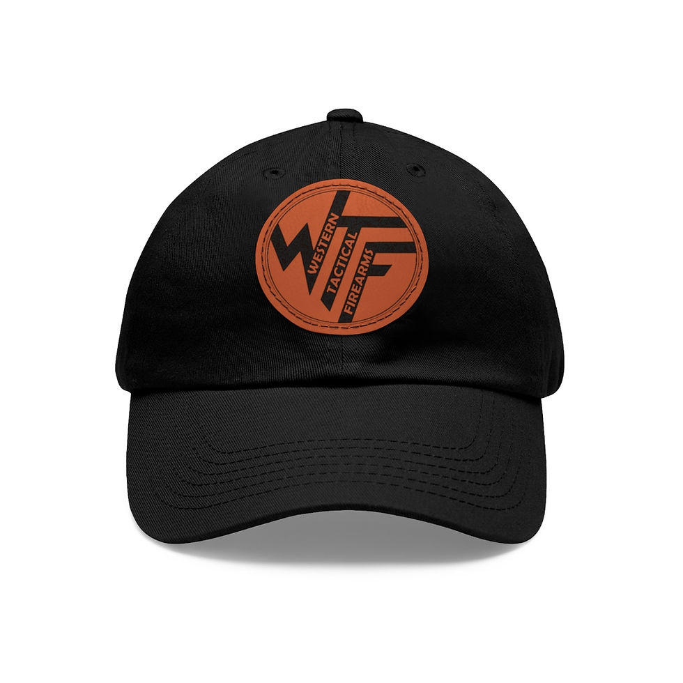 Thumbnail: Dad Hat with Leather Patch (Round)