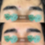 HBL・左右差・毛量を減らす・眉山を整える・右眉頭の急カーブを緩和・眉間を短く・中性的から男性的に