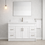 Thumbnail: 48" Shaker White Vanity with Countertop and Undermount Sink
