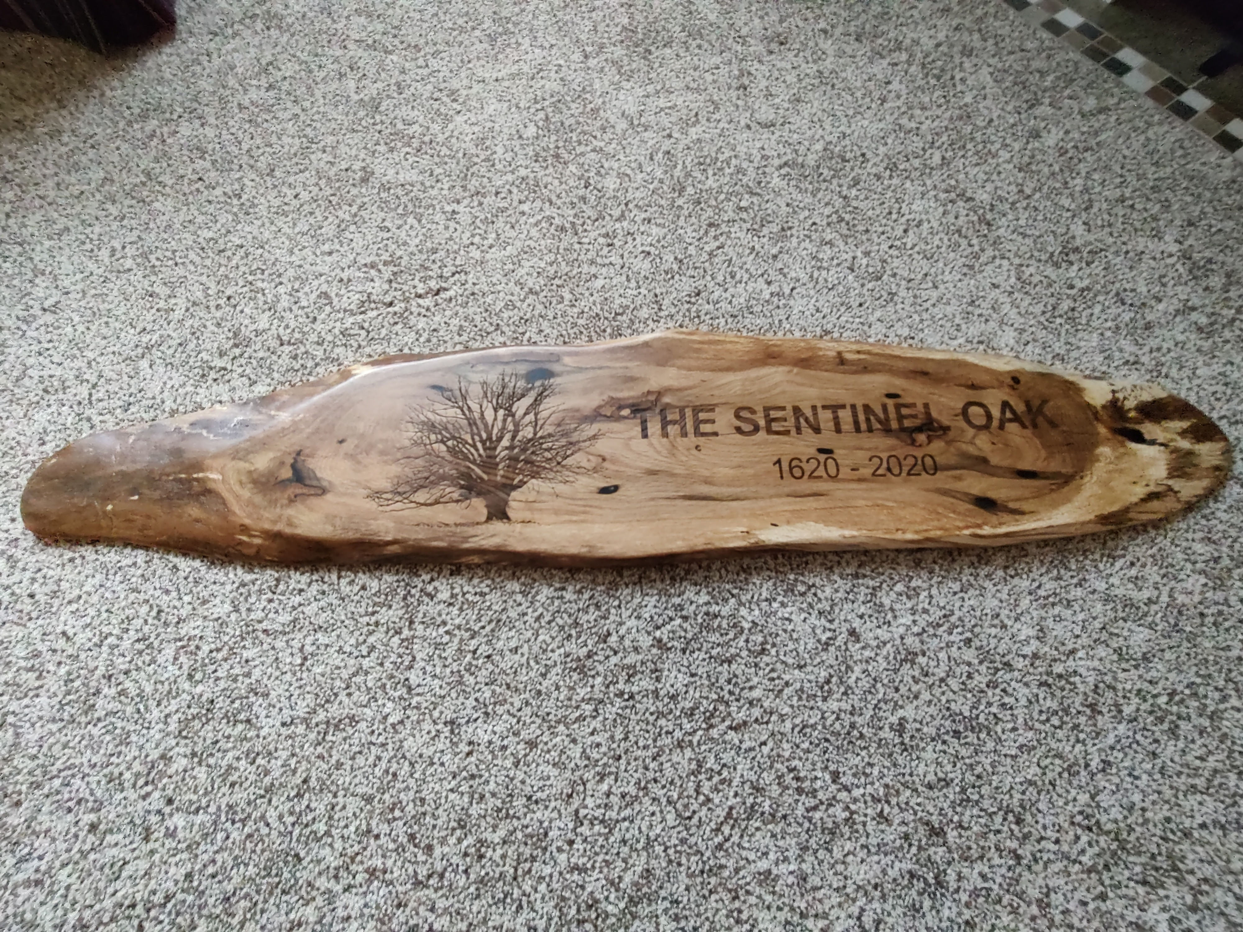 Engraved Sentinel Oak Wall Board- 50 1/2" x 11" #31