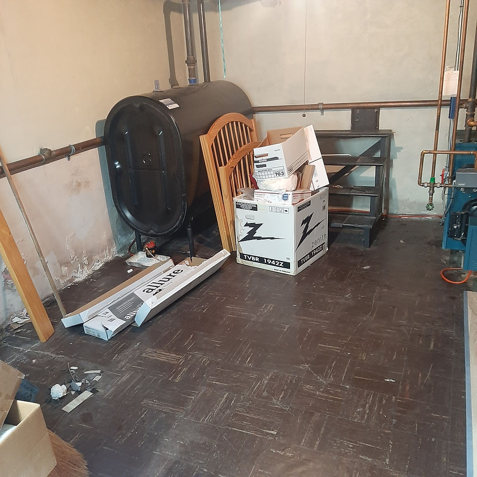 Old Basement Linoleum Tile