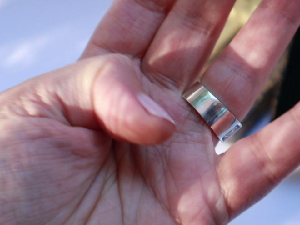 Thumbnail: Cloisonne Enamel Floral Leaves design Ring. Georgian Cloisonné Fine Silver Ring.