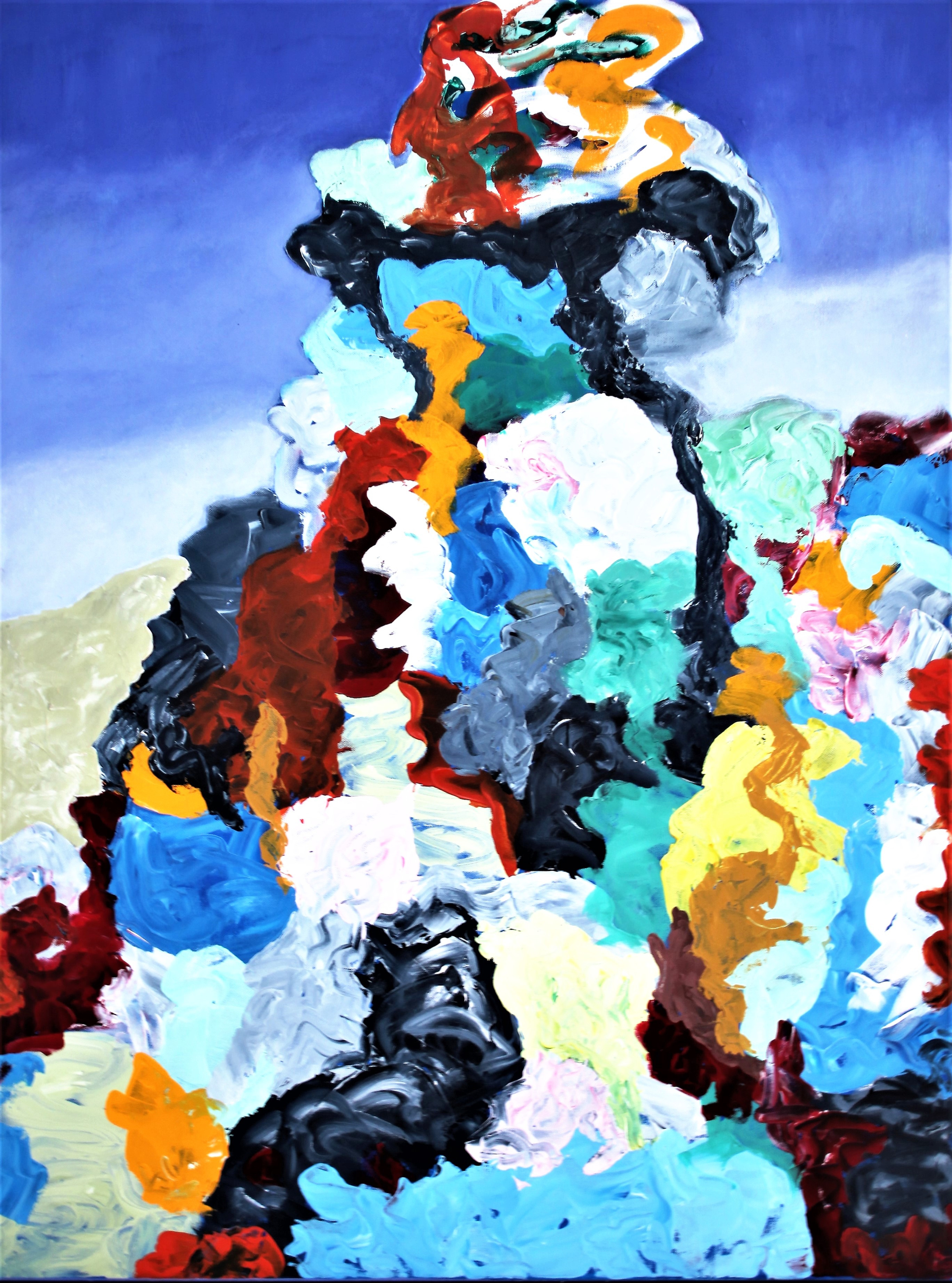 Pileup 24 x 36 Original work. Acrylic on canvas with finished birchwood frame.