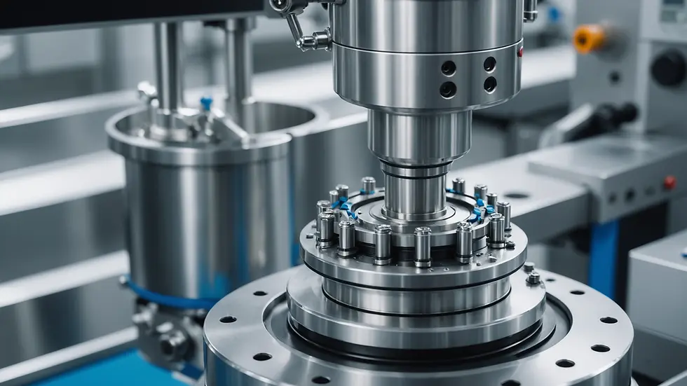 Close-up view of advanced pharmaceutical machinery