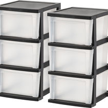 Drawer Storage Organizer, 3-Drawers, 2-Pack