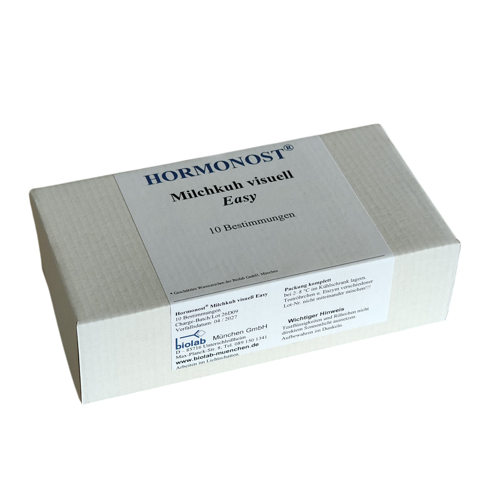 Reagenzpackung Hormonost® Milch Test Easy 10 Bestimmungen
