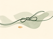 Abstract green line and knot accompanying individual therapy