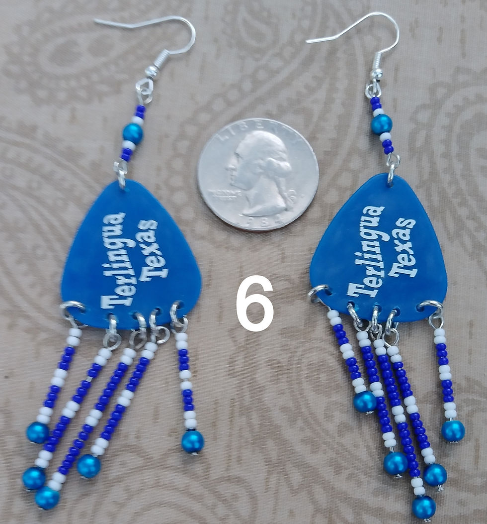 Thumbnail: Terlingua Guitar Picks Beaded Earrings