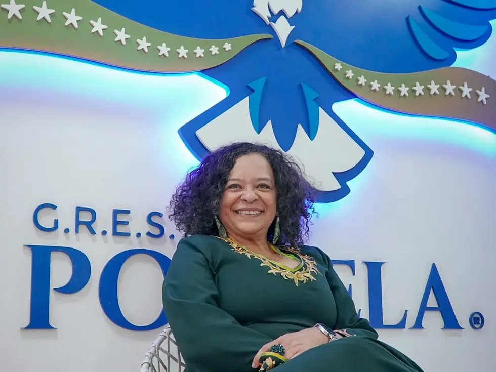 Ana Maria Gonçalves tomará posse na ABL com vestido feito na Portela. Foto: Gil Lira/Reprodução.