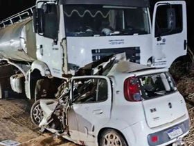 Tragédia na estrada: colisão entre carro e caminhão mata cinco pessoas no Norte de Minas
