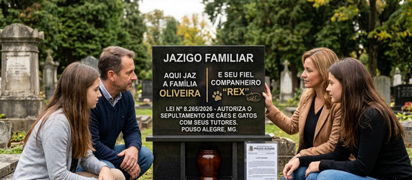 Pouso Alegre autoriza sepultamento de pets em jazigos de seus tutores