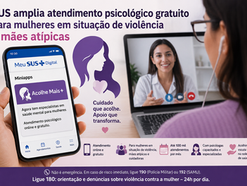 Pelo celular e de graça: SUS oferece atendimento psicológico para mulheres em situação de violência e mães atípicas