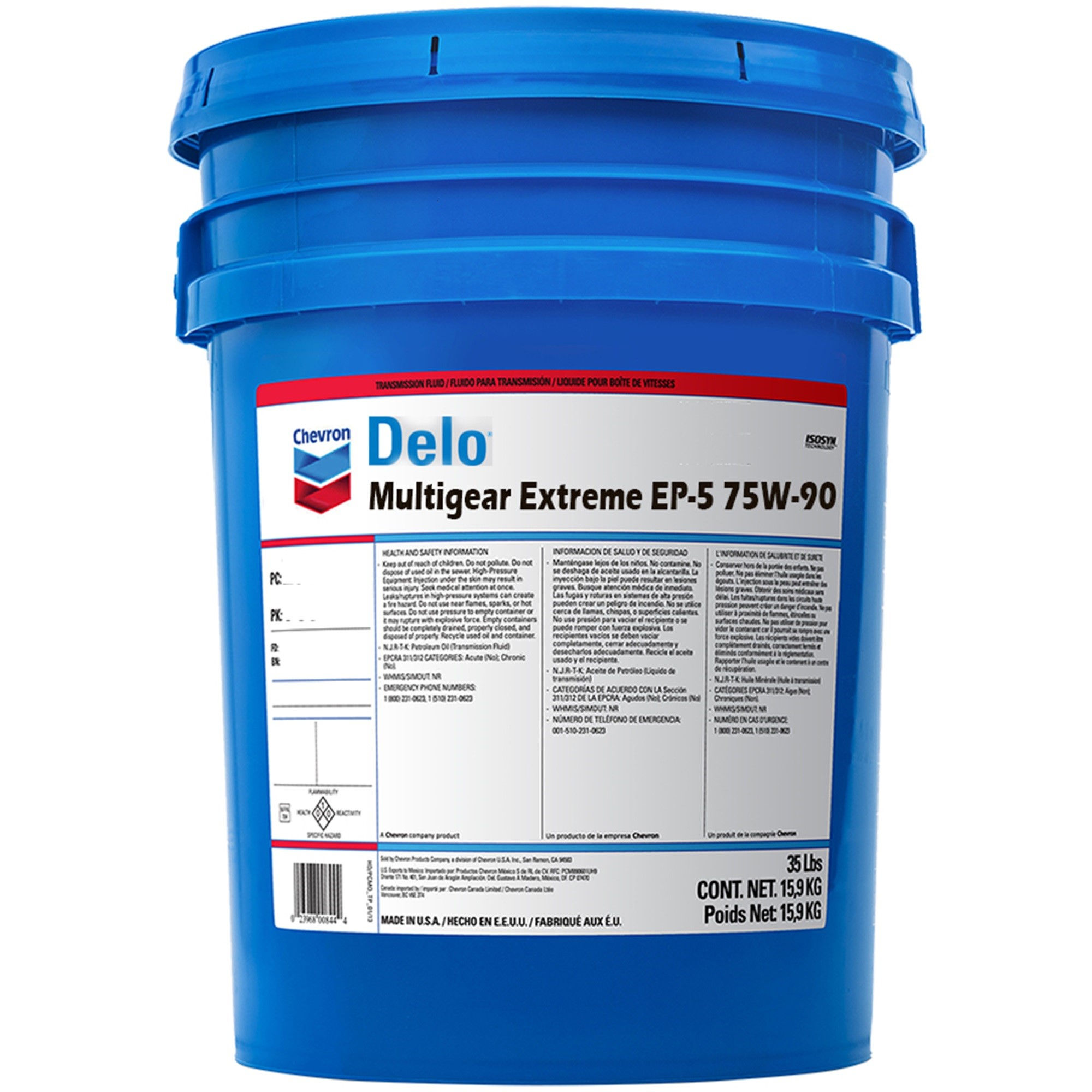 CHEVRON DELO 75W90 FULL SINTETIC GL 5 DRUM PAIL 19L
