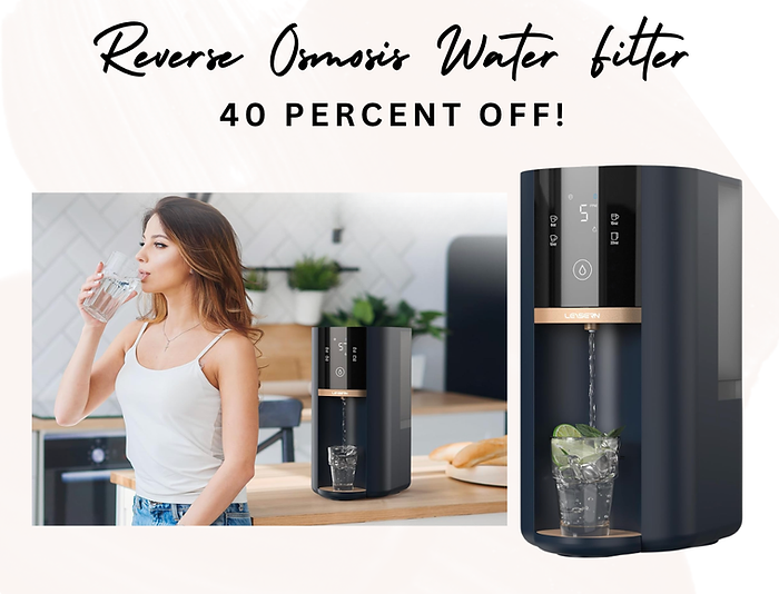 Leysern Countertop Reverse Osmosis Water Filter System, 5-Stage RO Filtration with UV, 4:1 Pure to Drain, Innovative 360° Swivel Base, Portable No Installation Water Purifier with 4 Capacity