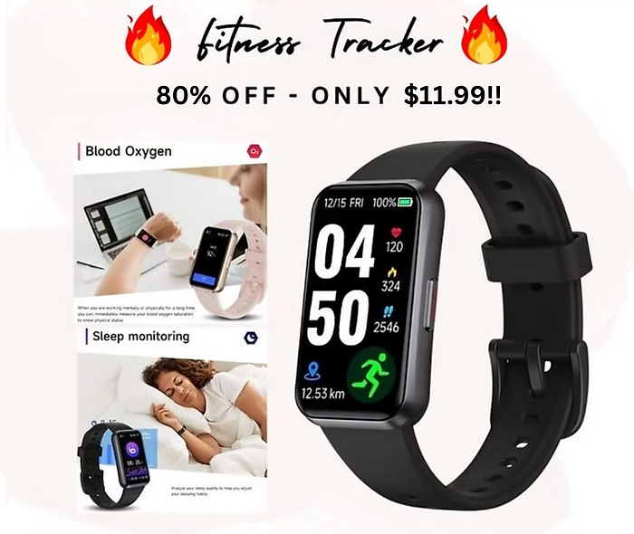 USMECBL Fitness Trackers,Blood Oxygen Heart Rate Sleep Monitor,Smart Band 24/7 Health Monitoring,Calorie Pedometer Steps Counter Activity watchs/Notifications for iOS/Android
