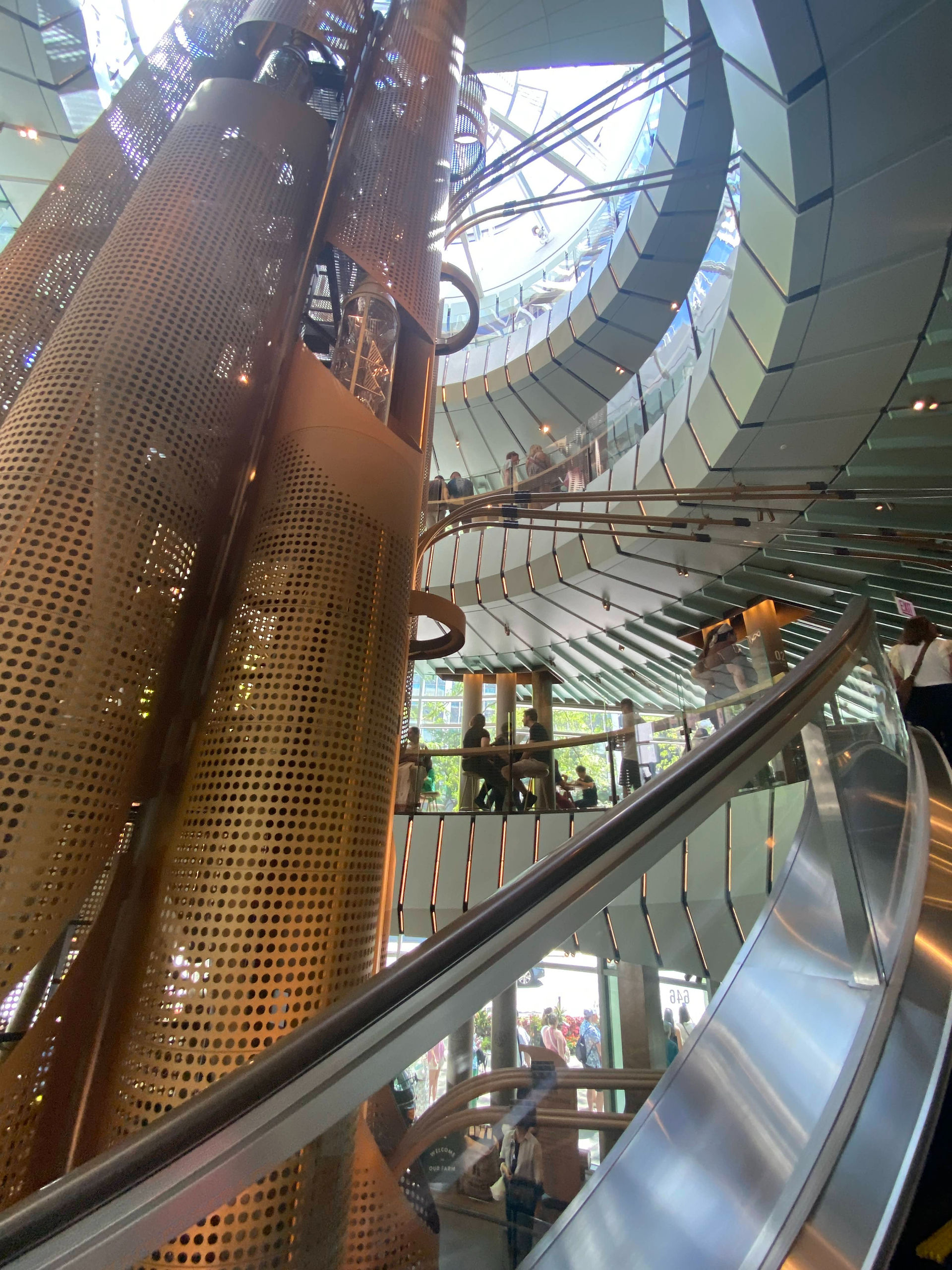 Elevator shot inside Starbucks Reserve Roastery 