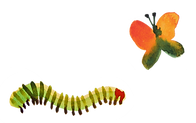 Caterpillar and Butterly