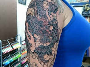 龍と桜【上腕】