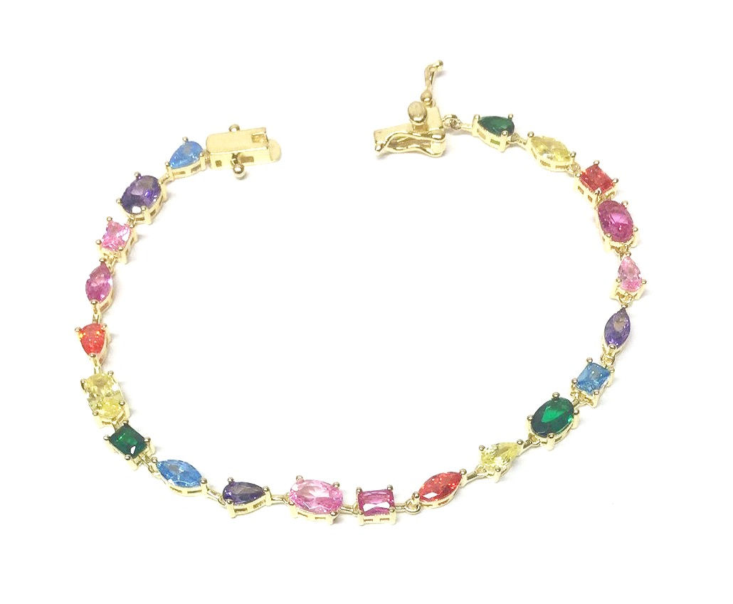 Bracciale con pietre irregolari color