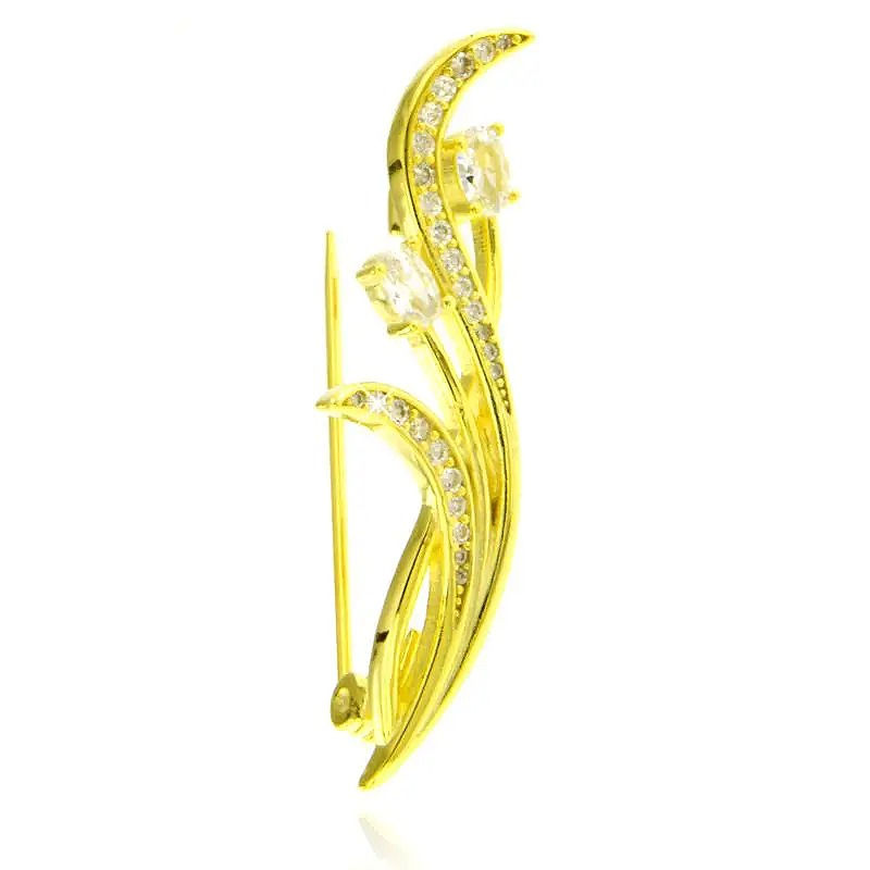 Miniaturbild: Spilla mazzo di fiori con zirconi