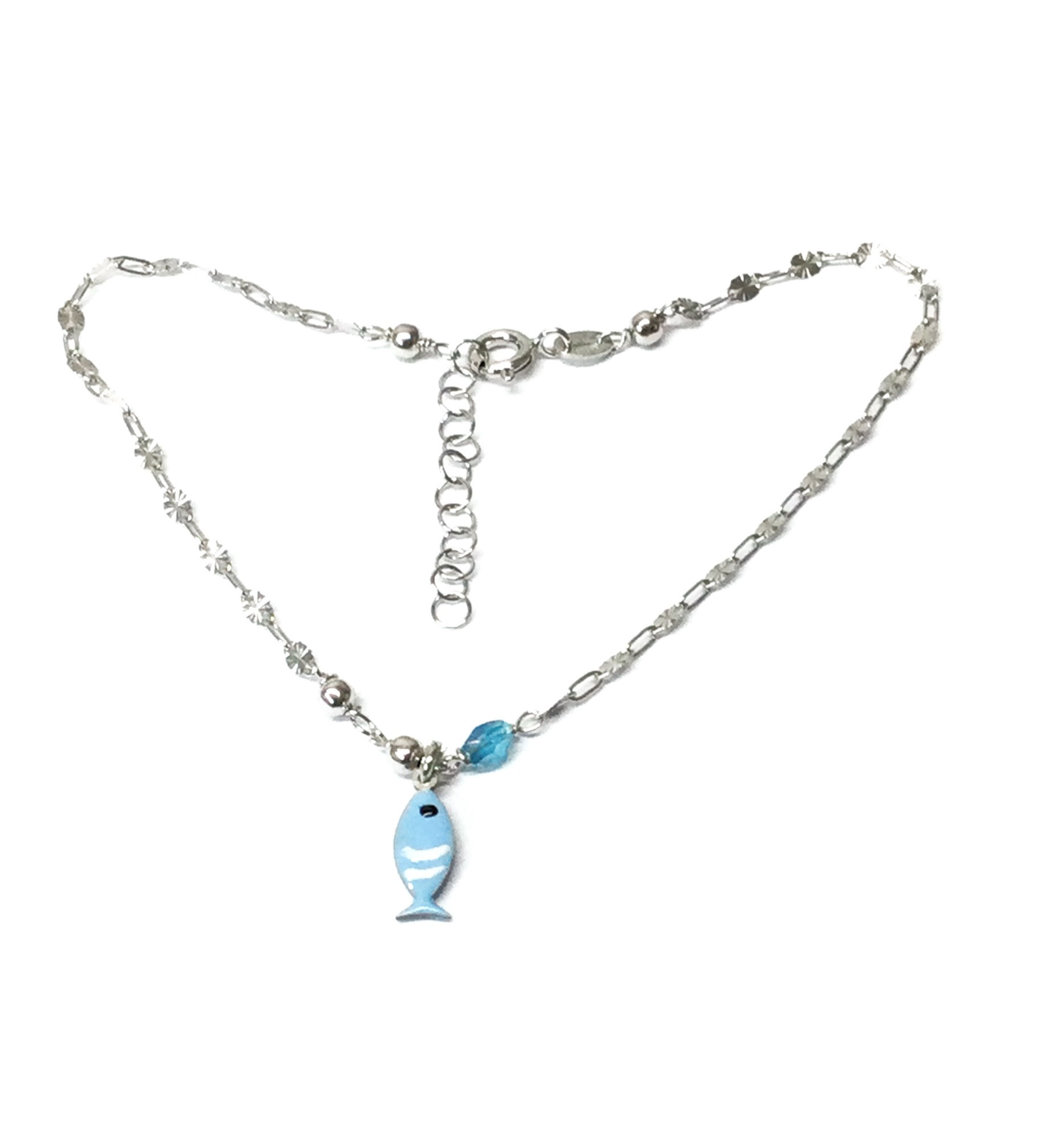 Cavigliera con pesciolino smaltato