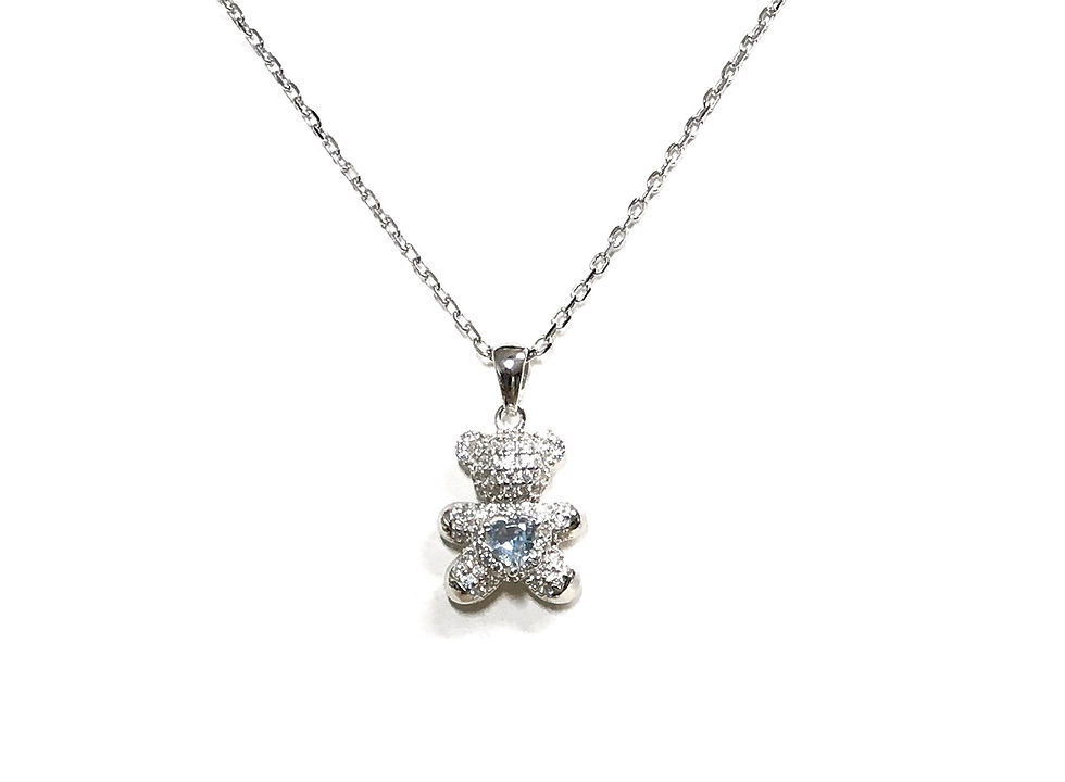 Miniaturbild: Collana Teddy con zirconi e cuore centrale
