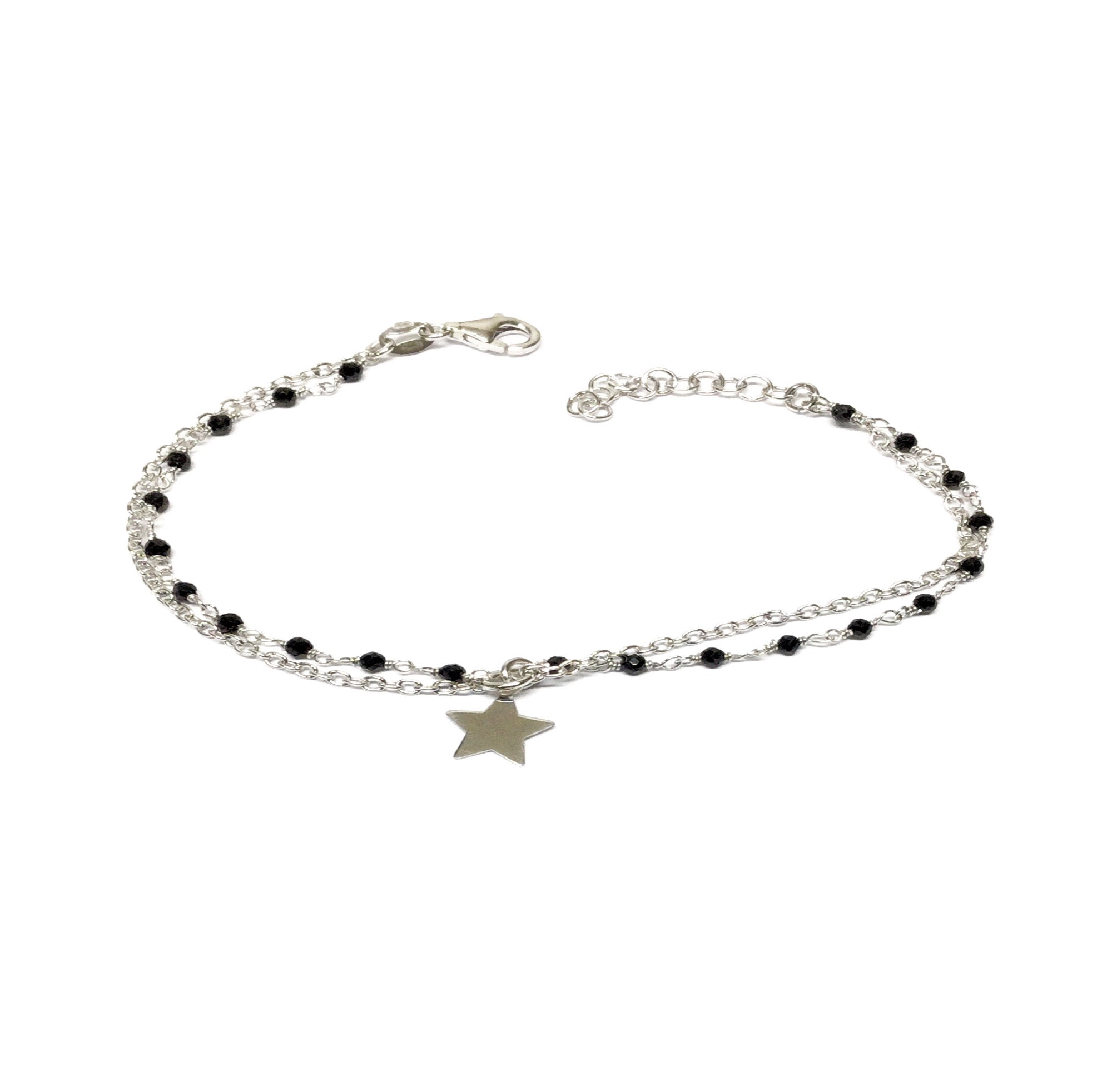 Bracciale doppio catena e catena rosario con stella