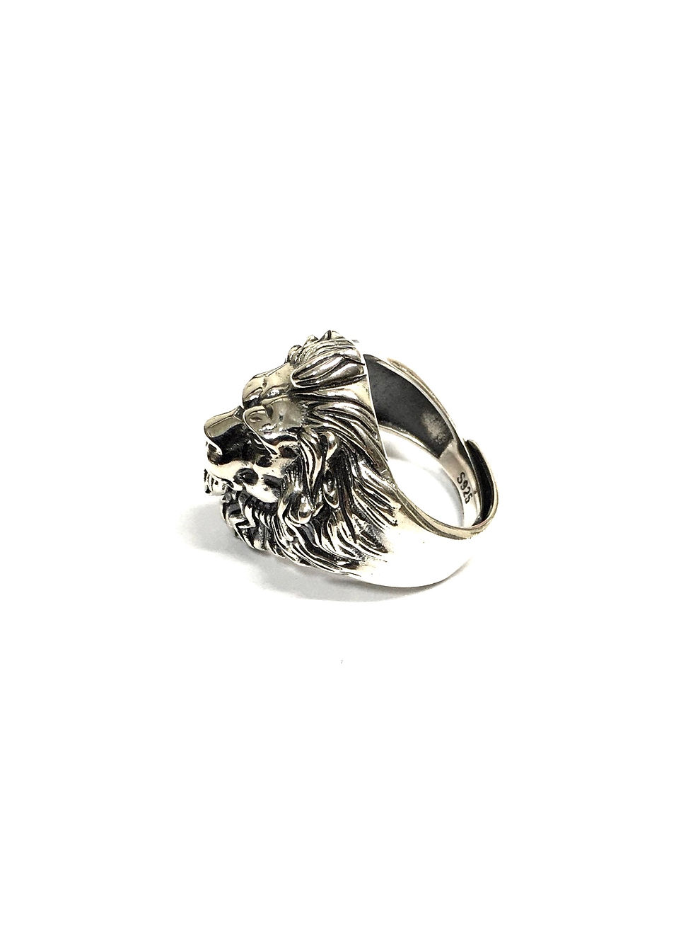 Miniatura: Anello testa leone in fusione con gambo regolabile 