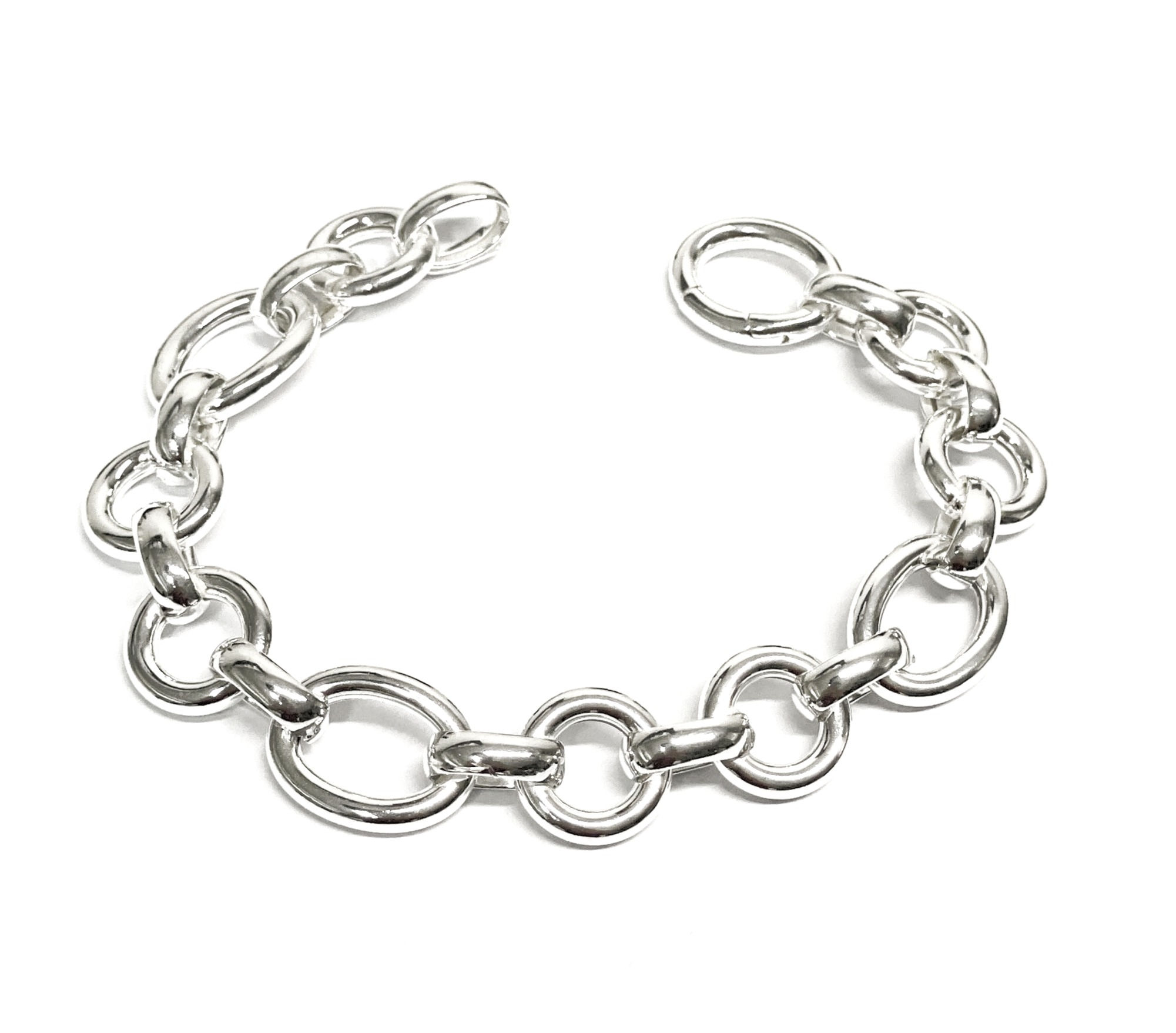 Bracciale maglia ovale e tonda grande