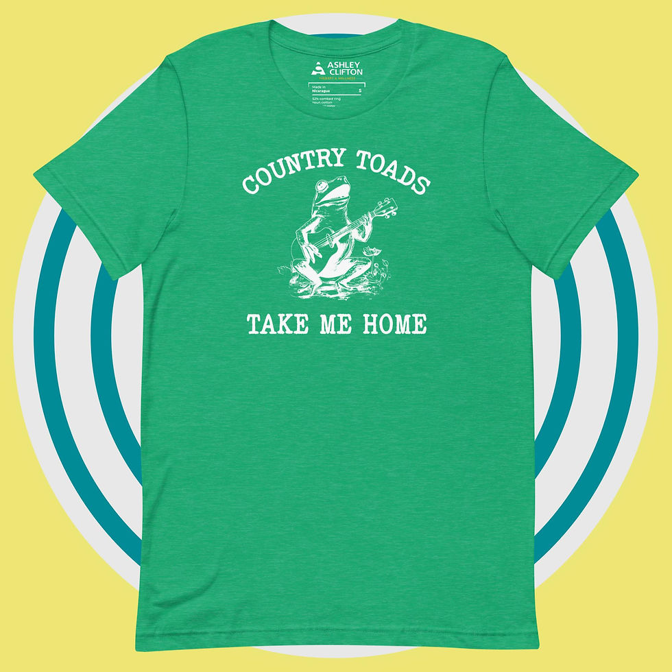 Thumbnail: Country Toads Take Me Home (White Text) – Unisex Graphic Tee