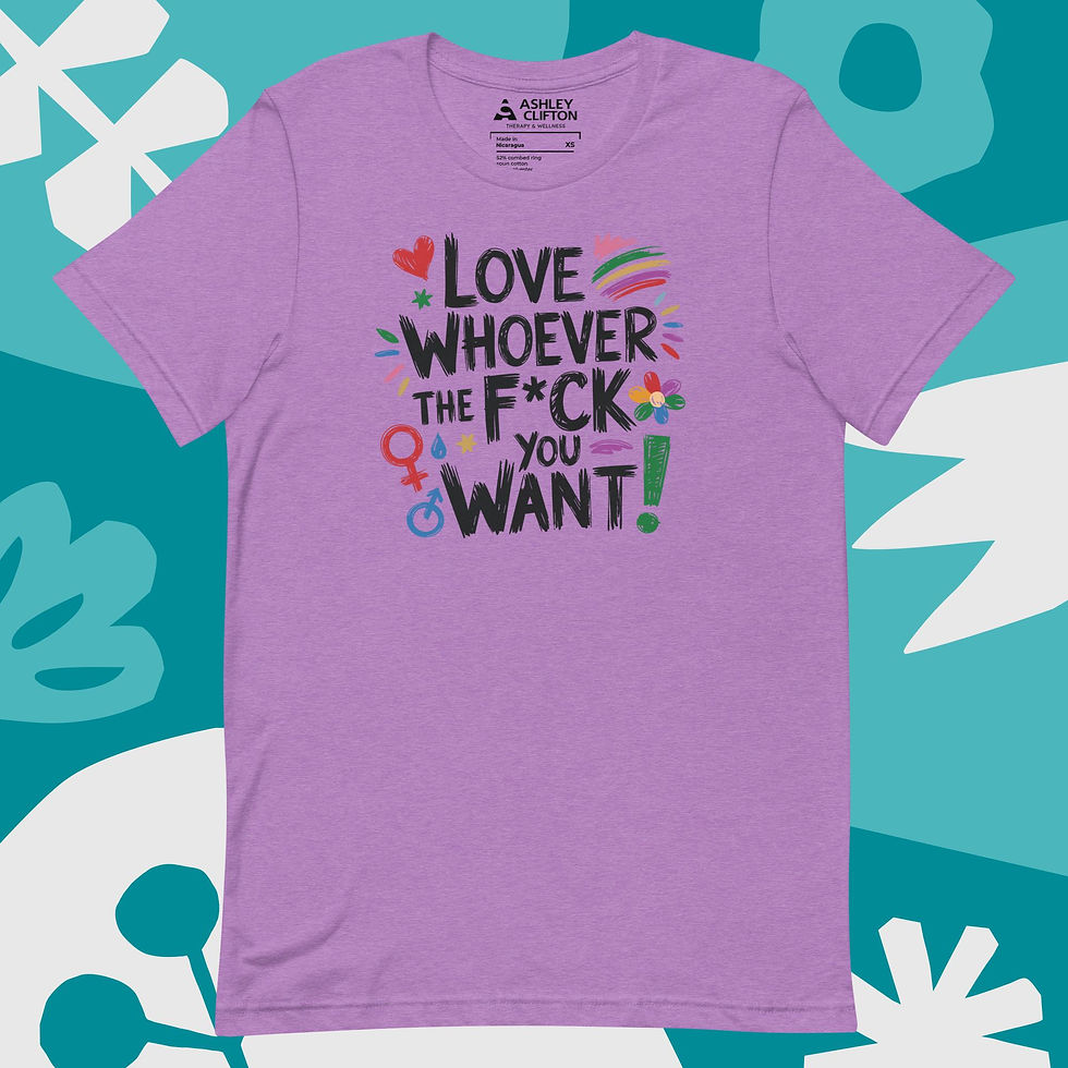 Thumbnail: Love Whoever the F*ck You Want (Black Text) – Unisex Graphic Tee
