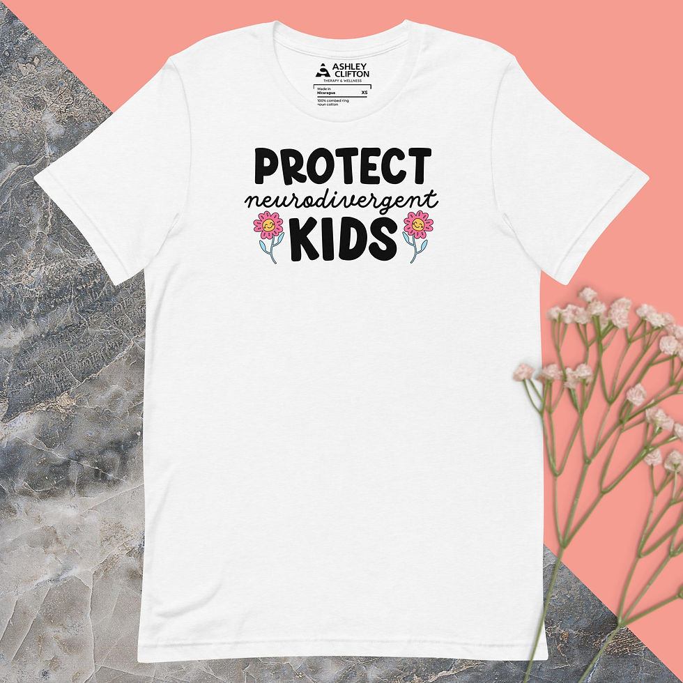 Thumbnail: Protect Neurodivergent Kids (Black Text) – Unisex Graphic Tee