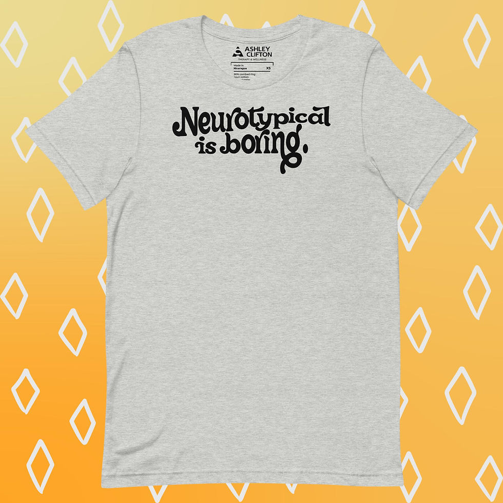 Neurotypical is Boring (Black Text) – Unisex Graphic Tee