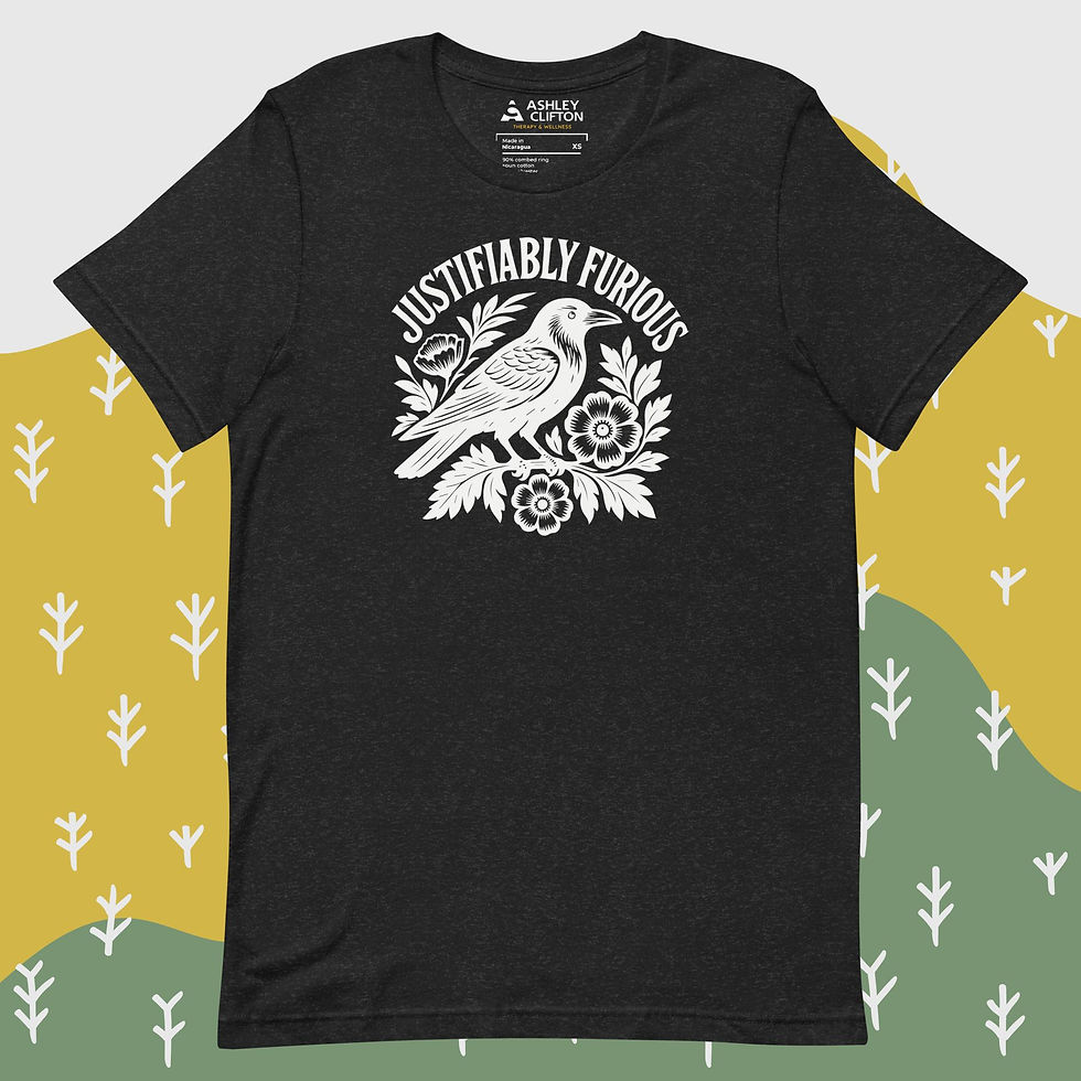 Justifiably Furious (White Text) – Unisex Graphic Tee