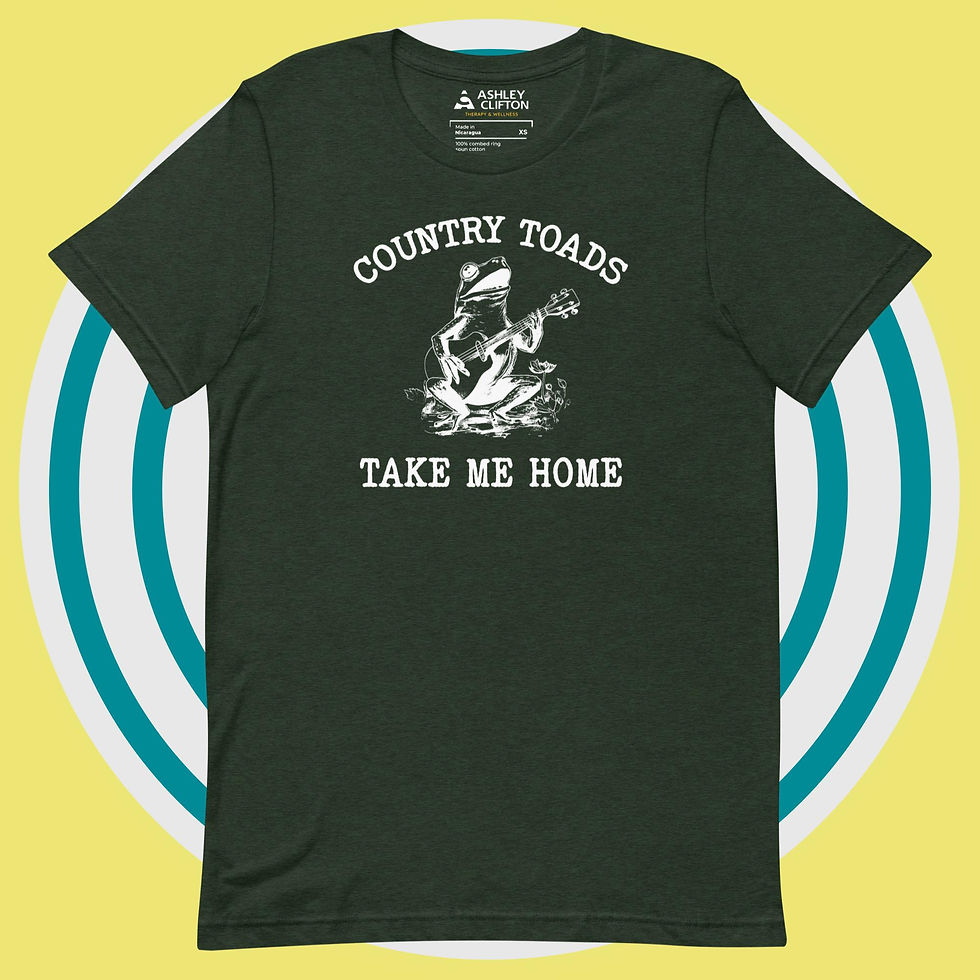 Thumbnail: Country Toads Take Me Home (White Text) – Unisex Graphic Tee