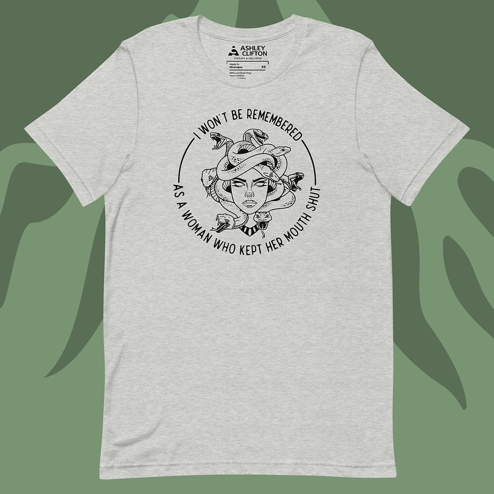 I Won't Be Remembered as a Woman Who Kept Her Mouth Shut (Black) – Unisex Tee