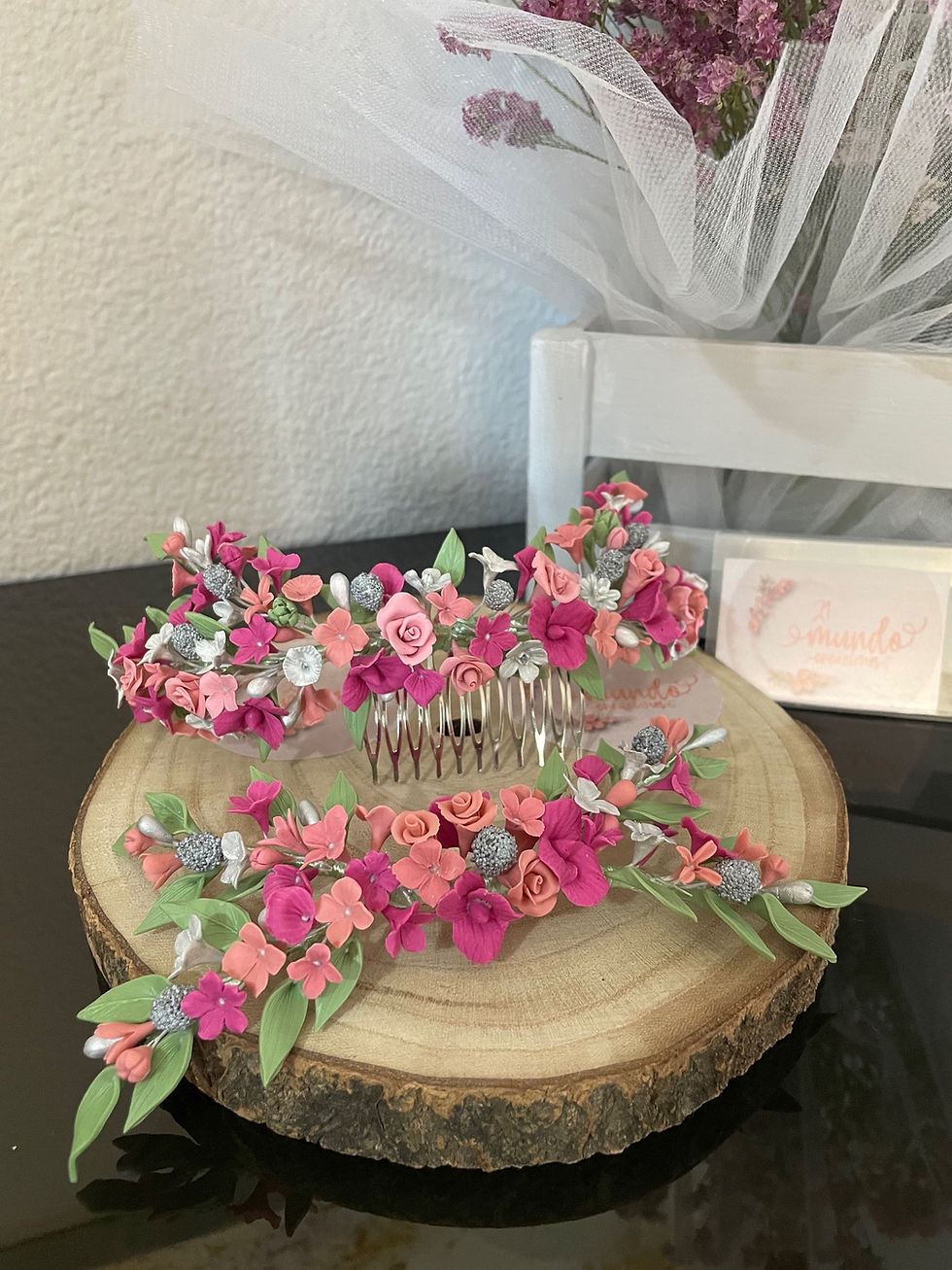 Miniature : Tocado trasero rosas 