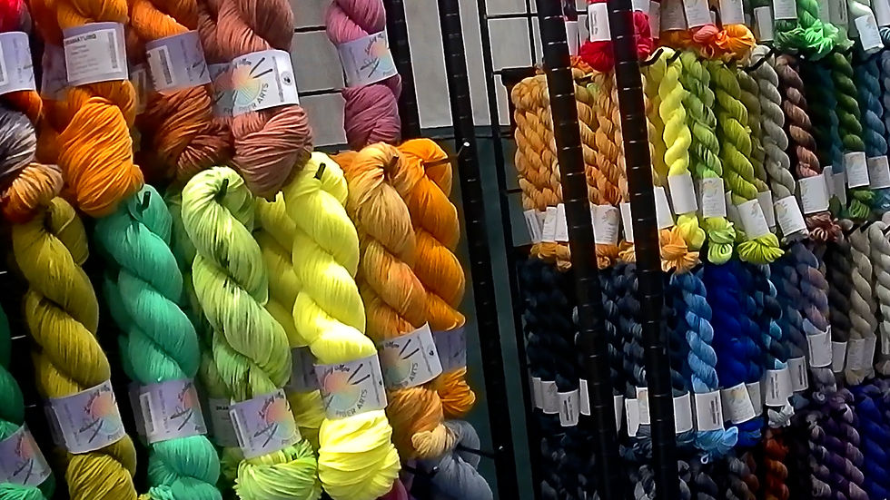 Thumb camera still from the Leading Men Fiber Arts stall.