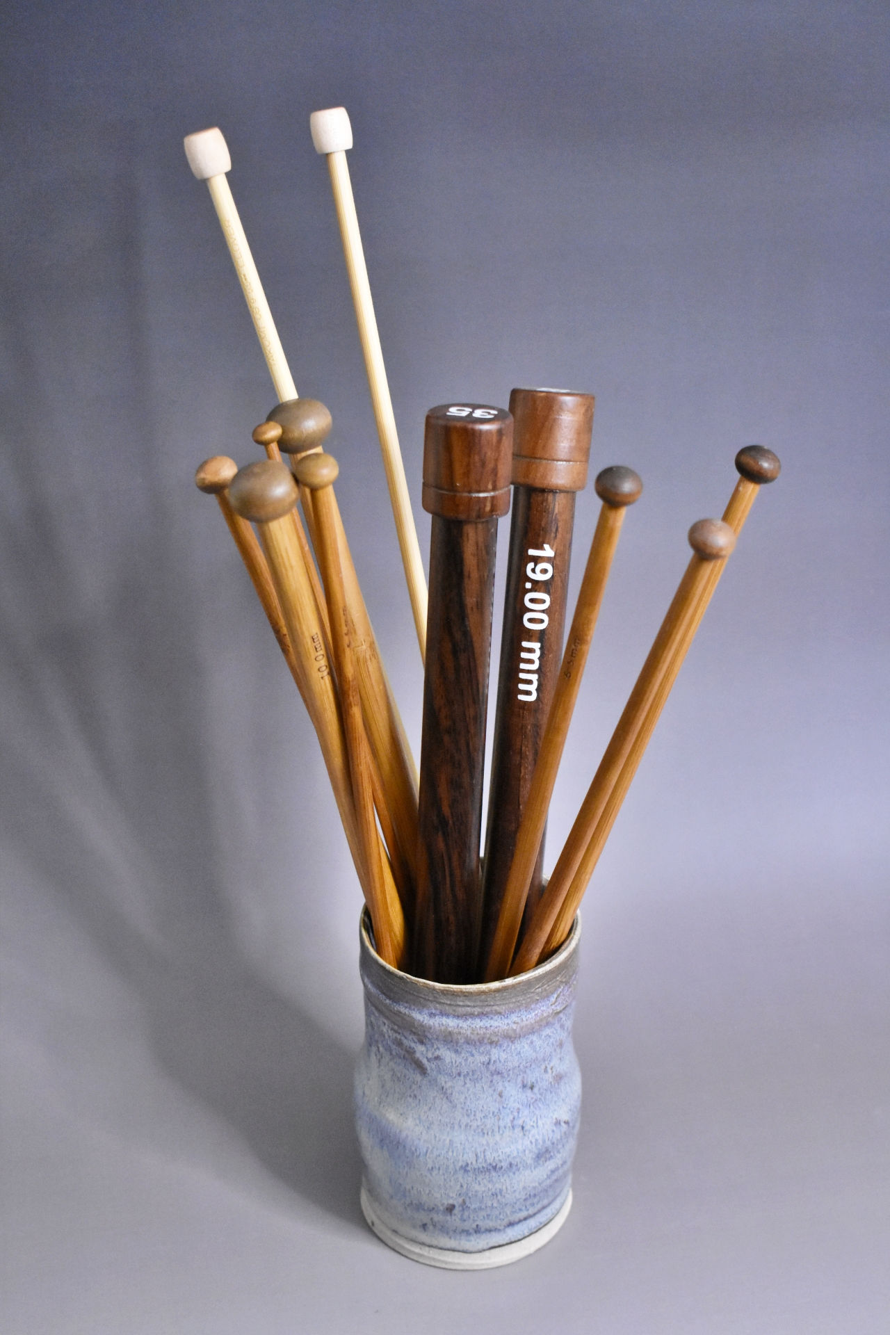 Wheel Thrown Porcelain Knitting Needle Holder - "Corin"