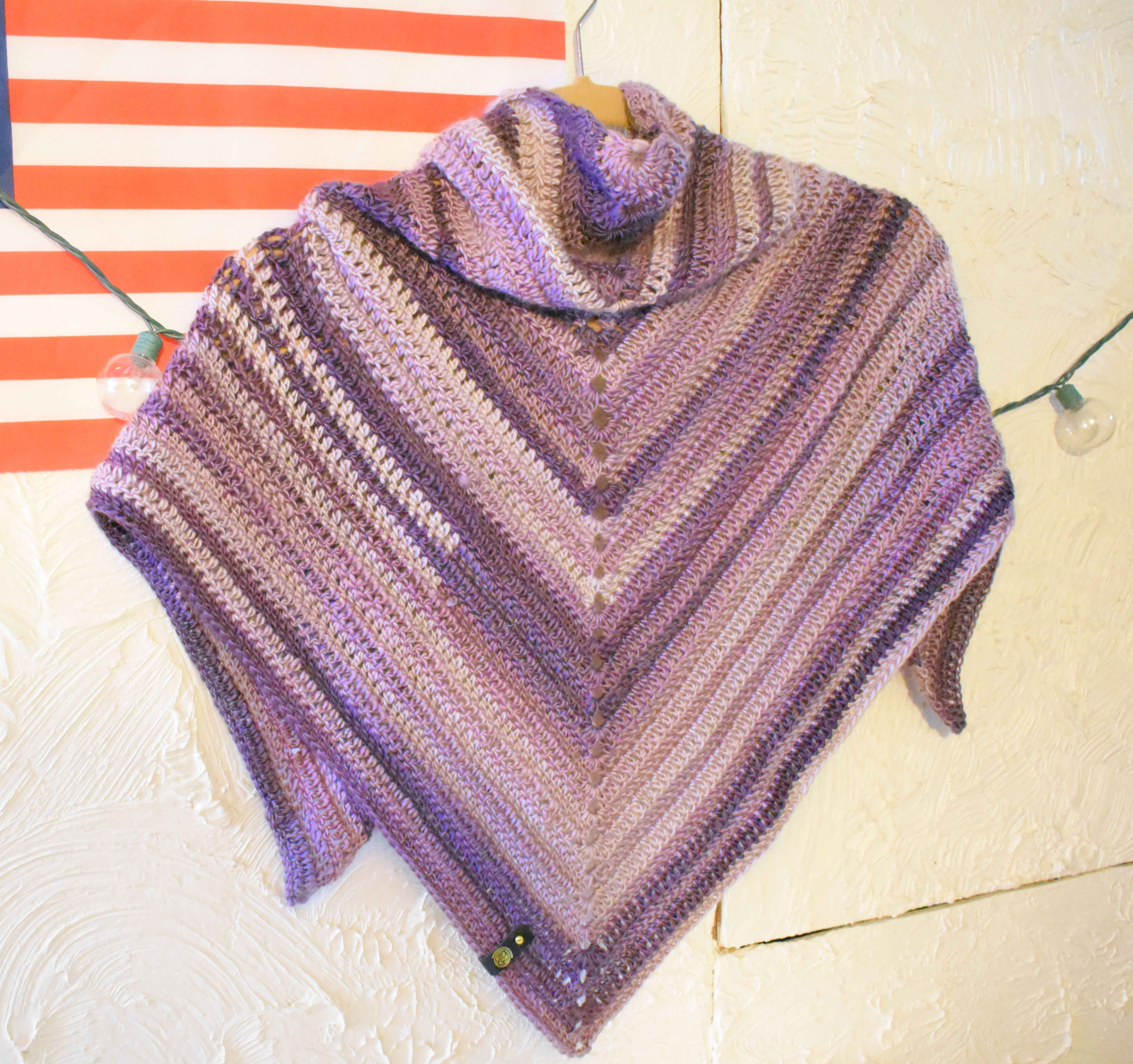 The Nearly Solid Crochet Shawl - Amethyst Haze