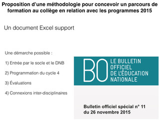 Programme 2015 : concevoir un parcours de formation