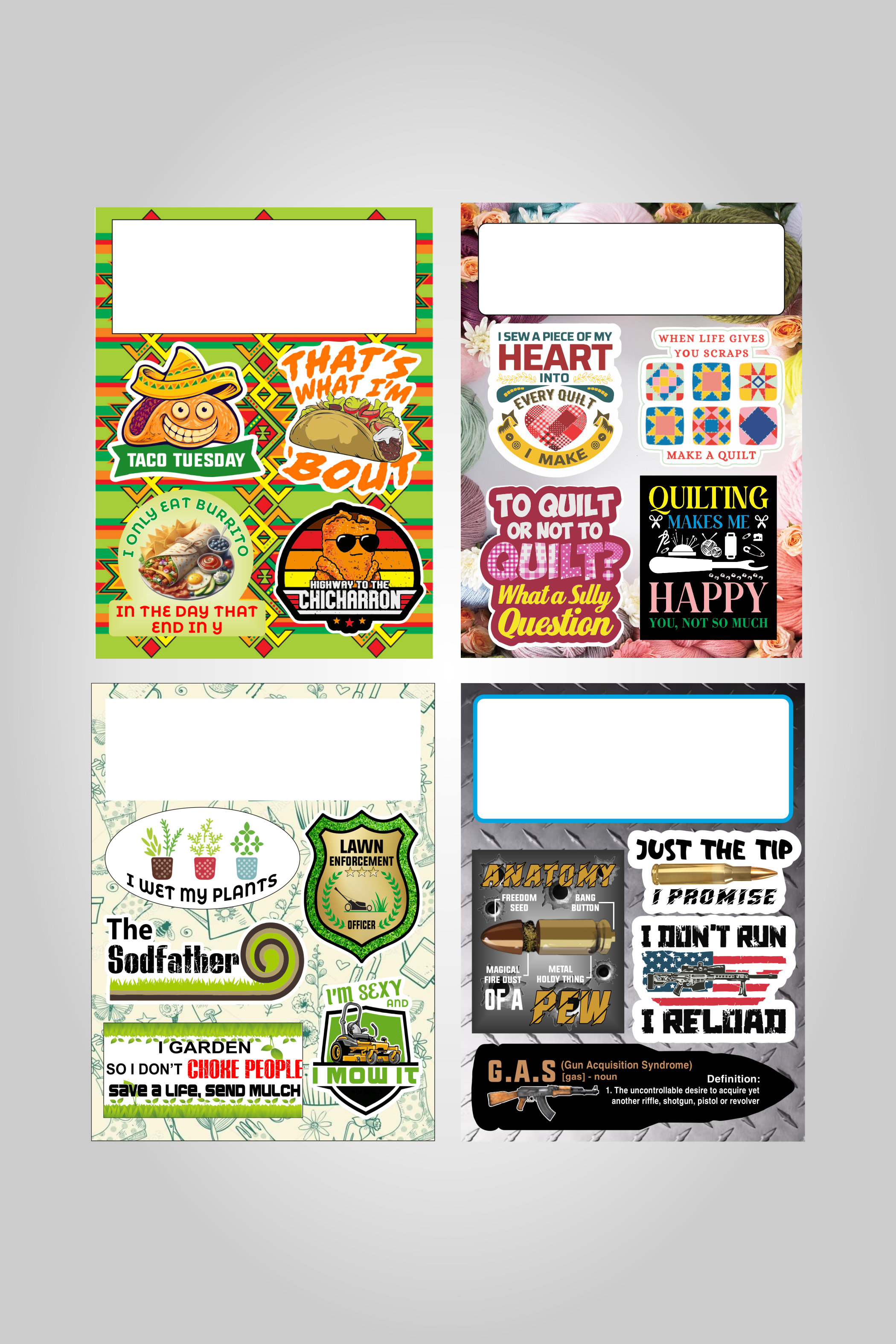 4" x 6" Sticker Sheets