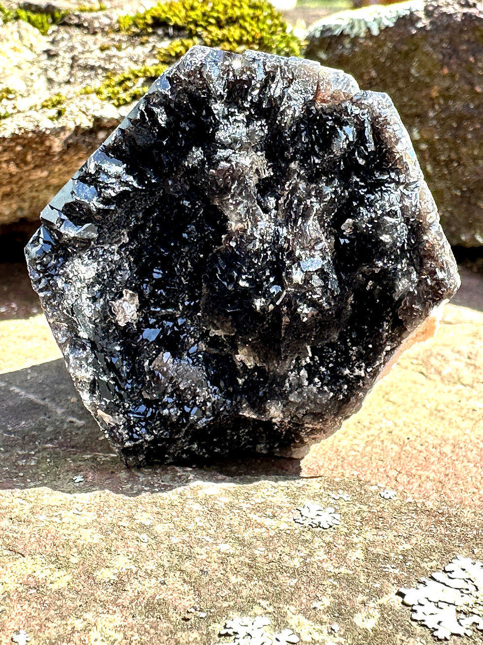 Thumbnail: Combination of Smokey Quartz and Epidote, perfect for grounding and healing.