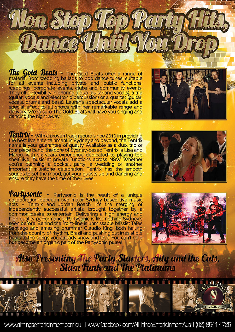 Party and Cover Bands Poster