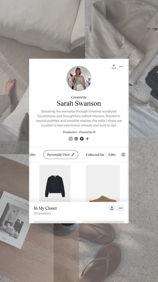 ShopMy creator page featuring curated product finds and inspiration for sharing favourite home, style, and lifestyle pieces.