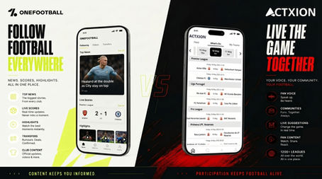 ACTXION vs OneFootball: Is One App Really Enough for Football Fans?