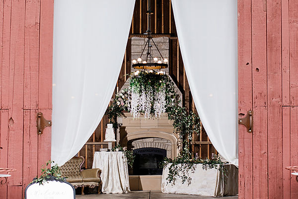 The Bird Ranch Barn with door open for a wedding Karissa Wright Photography