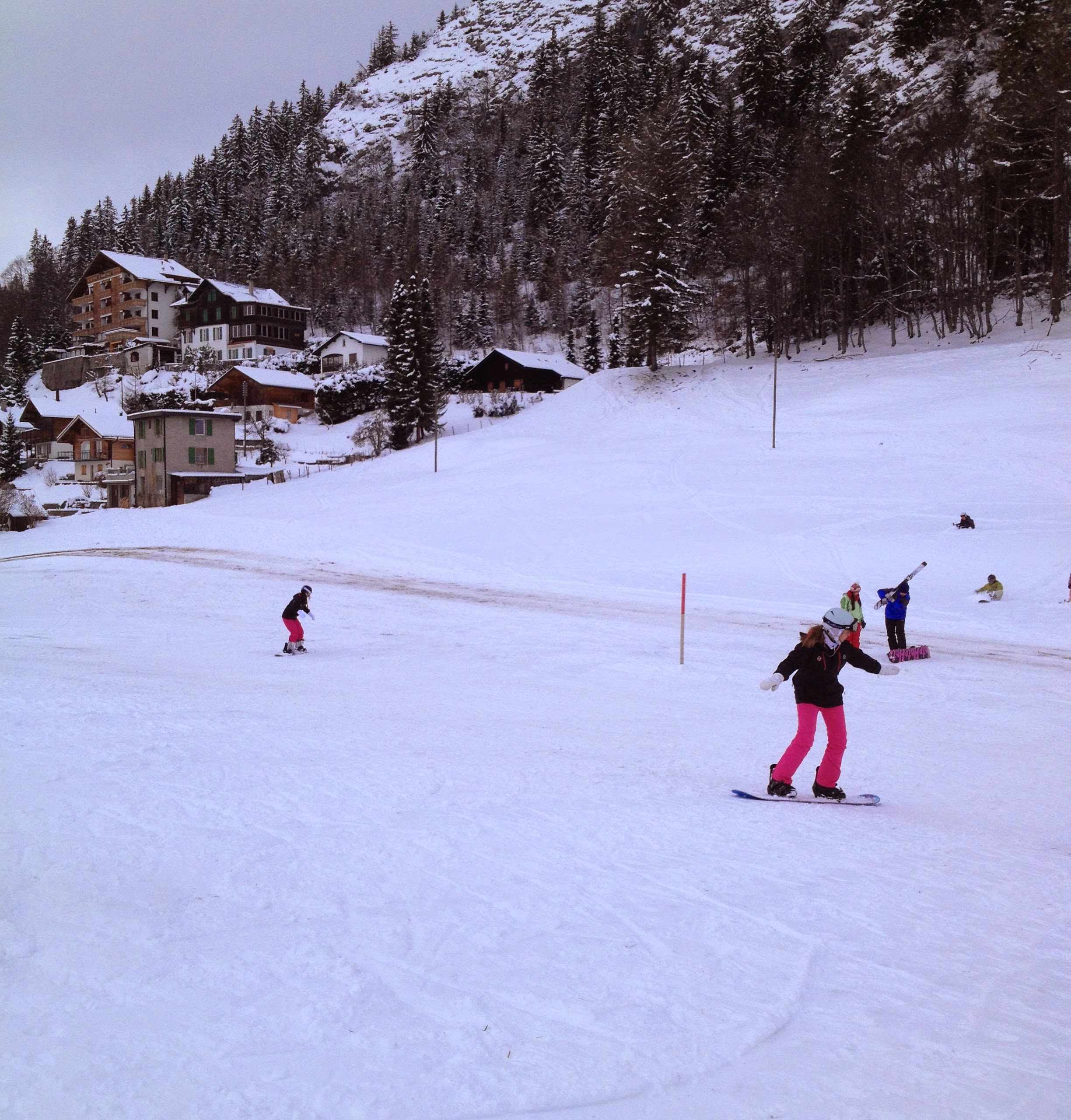 Beginner Skiers and Snowboarders